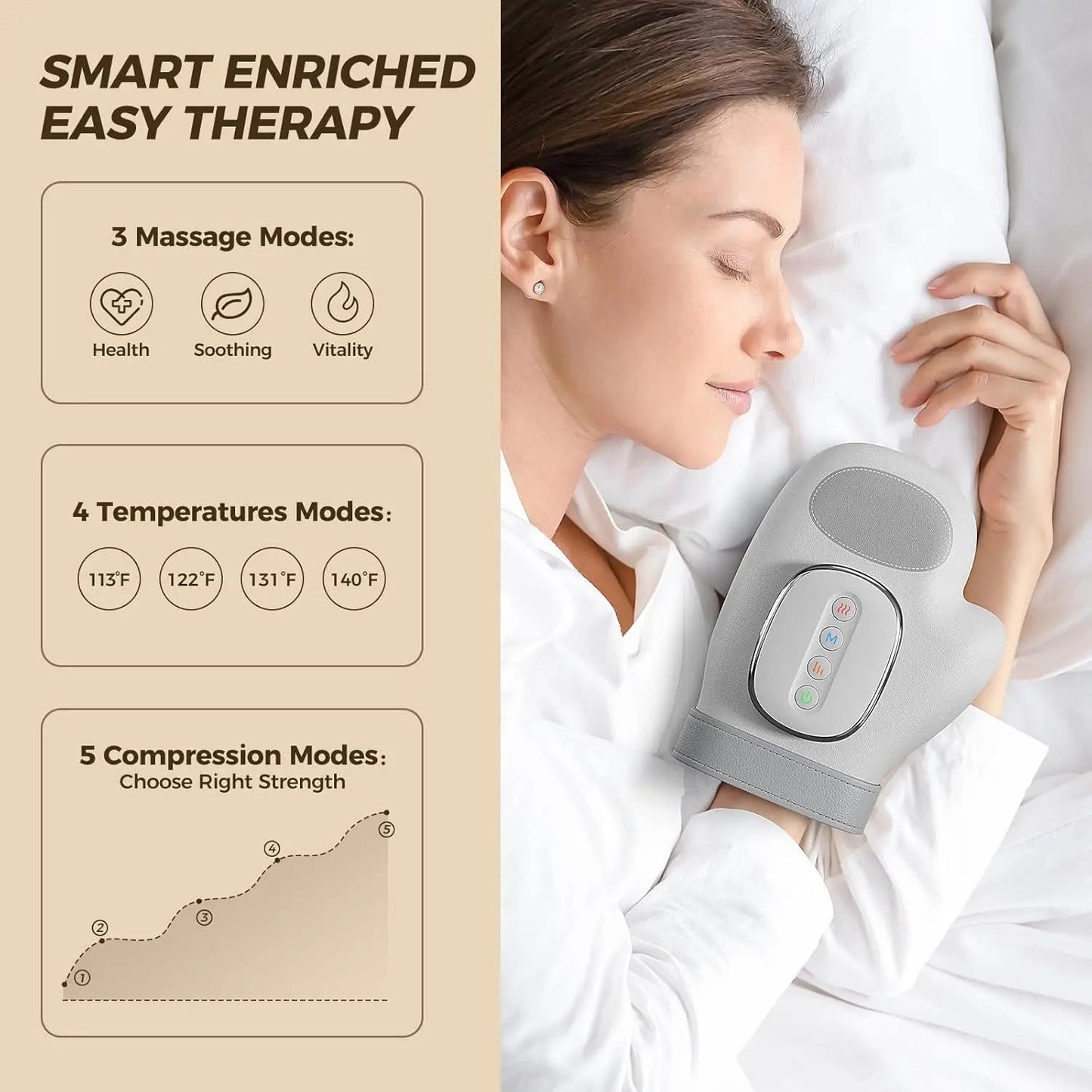 Relivio™ Hand Massager with Heat Compression Therapy